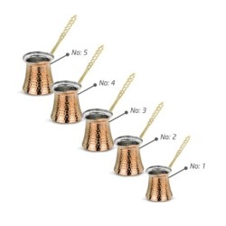 5'li Bakır Cezve Seti