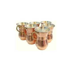 Bakir ayran bardagi 6 adet