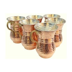 Bakir ayran bardagi 6 adet