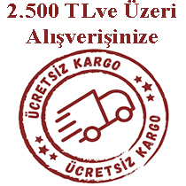 2500 Tl ve üzeri alışverişinize ücretsiz kargo